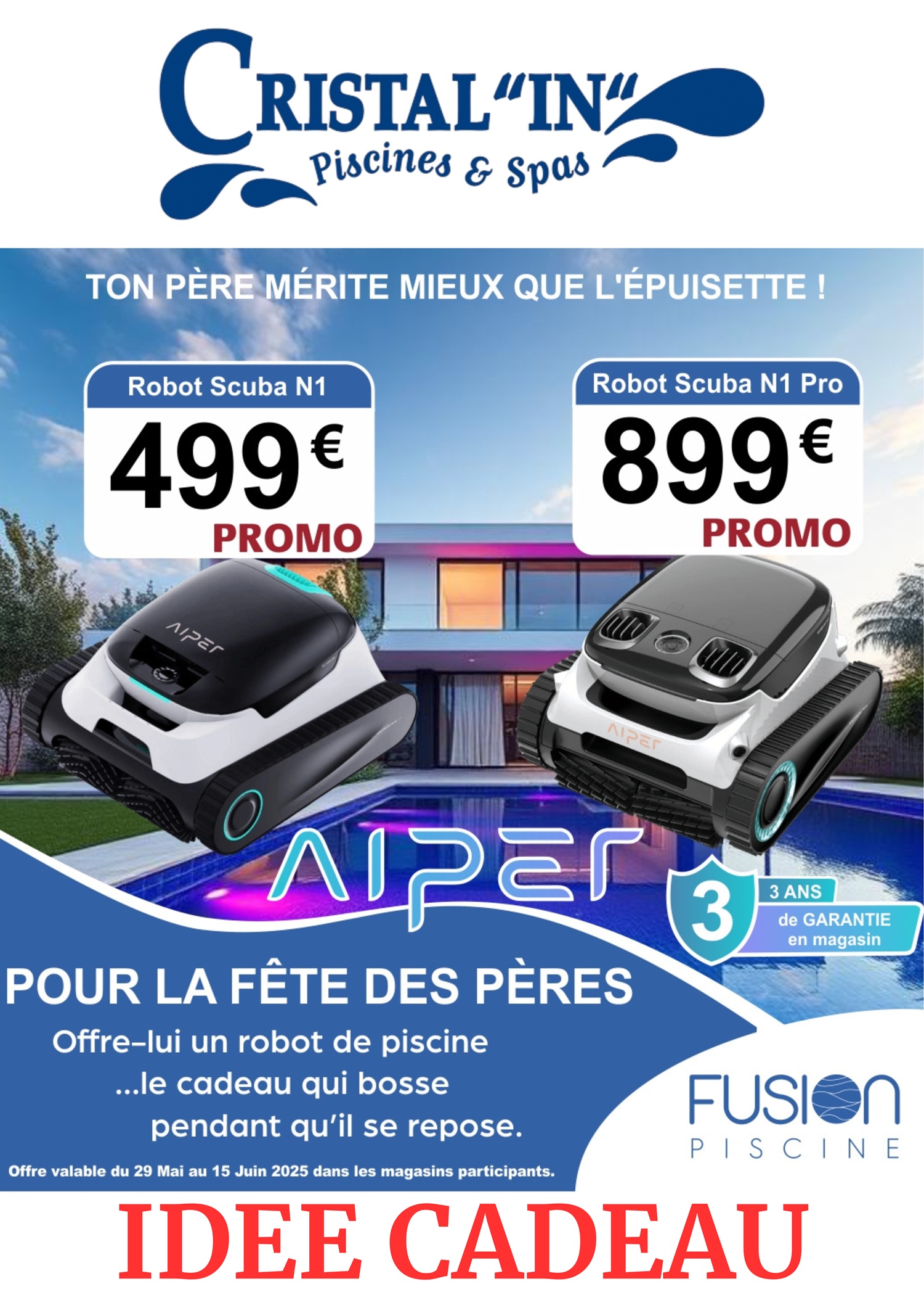 🎁 Fête des Pères : Offrez-lui un robot AIPER chez Cristal’in !